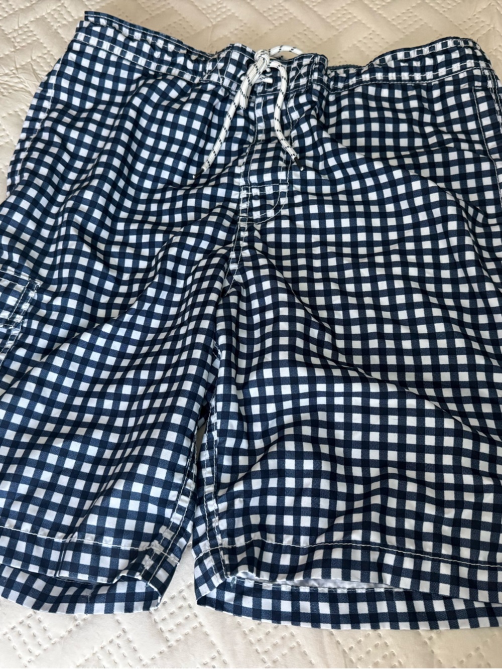 Goodfellow & Co Navy and White Gingham Swim Trunks